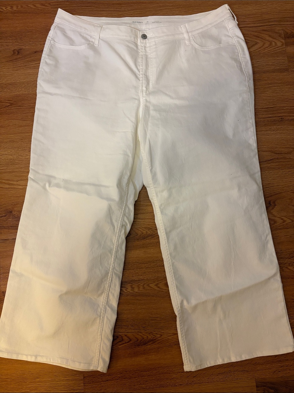 Old Navy WOW Wide Leg High-Rise White Women’s Jeans 22 Short